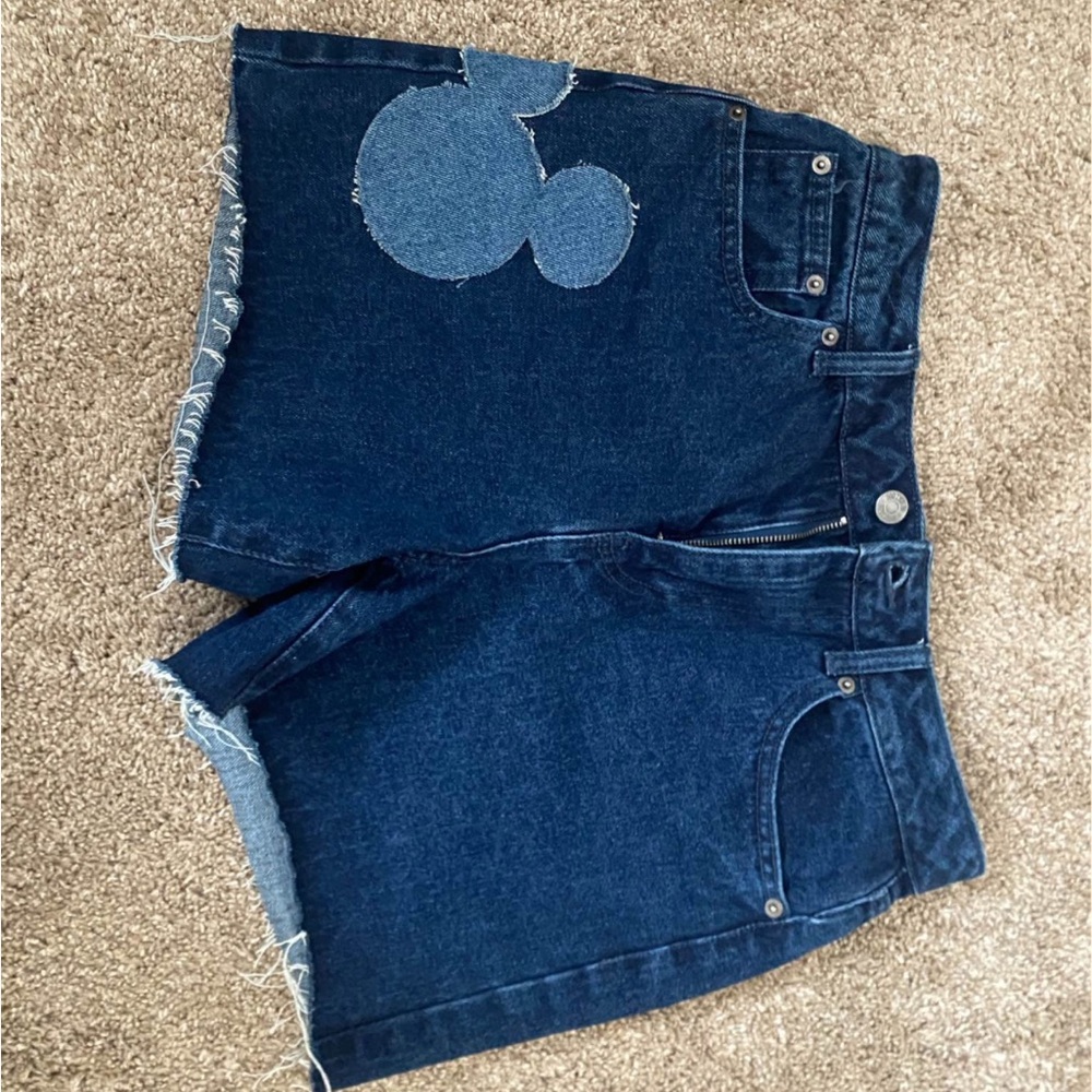 Denim Shorts with Patch Design